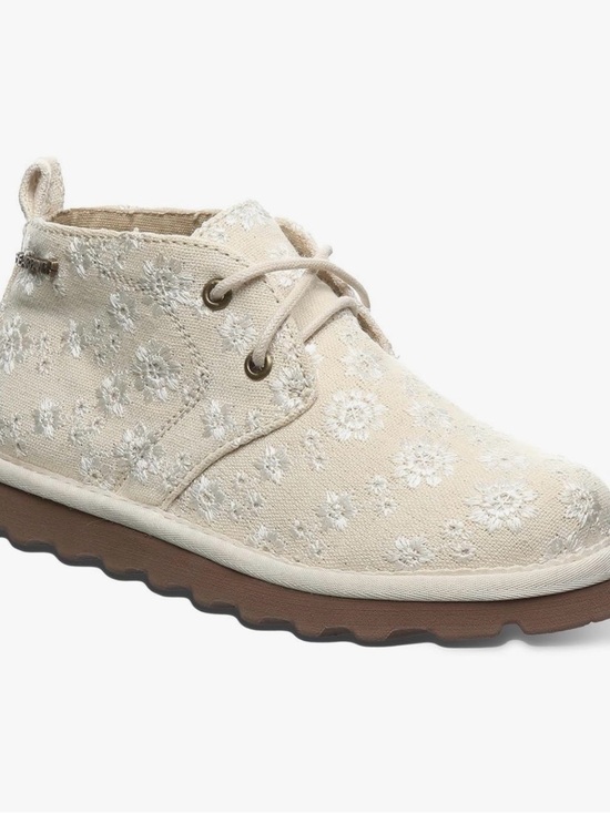BearPaw Other - BearPaw Kids Cream Floral Canvas Ankle Boots